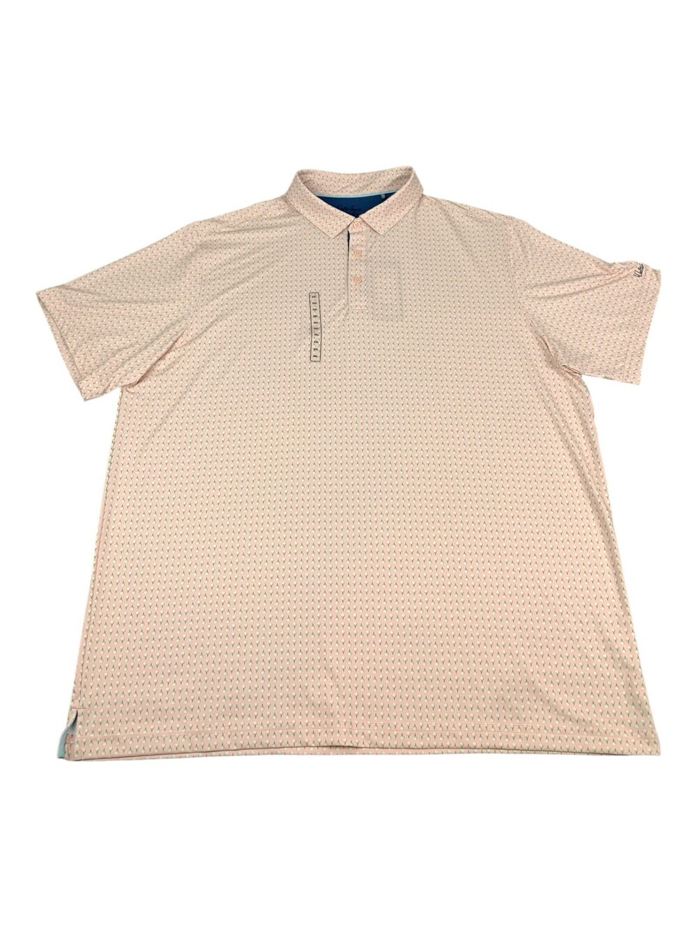 Walter Hagen Golf Polo Shirt, Performance 11, Pink, Golf Ball Pattern Men’s 2XL